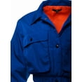 thumbnail image 4 of A2Y Women's Cropped Front Two Pocket Snap Quilted Padding Bomber Jacket Royal Blue M, 4 of 5