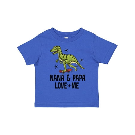 

Inktastic Nana and Papa Love Me Dinosaur Grandson Gift Toddler Boy Girl T-Shirt