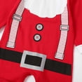 thumbnail image 6 of BULLPIANO Newborn Baby Santa Claus Outfits Toddler Boys Girls Christmas Cosplay Romper Bodysuit + Xmas Cap Hat 0-18 Months, 6 of 9