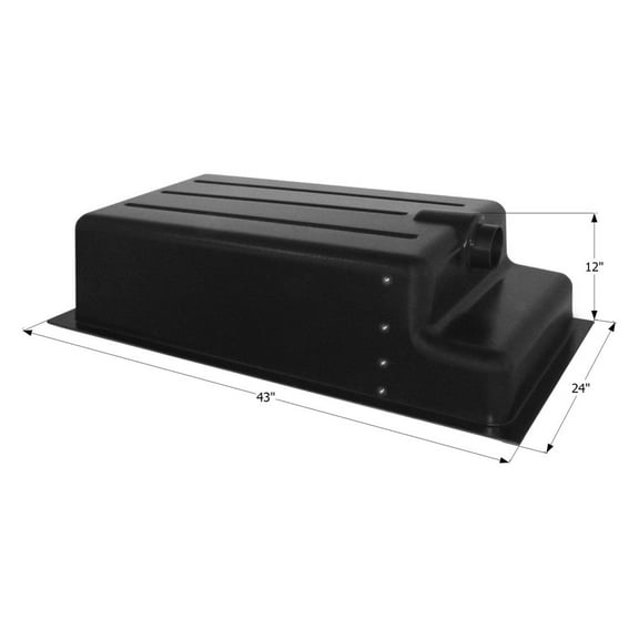 Icon Technologies 12419 - HT152-RE 31 gal. Recessed Drain Waste Holding Tank with 3" Spigot and 4-Level Sensors (43"L x 24"W x 12"H)