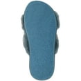 thumbnail image 7 of Womens Genuine Thick Sheepskin Open Back Peep Toe Cross Over Slipper Slider - Marine - US 8, 7 of 7