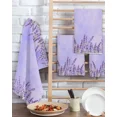 thumbnail image 2 of Flower Spring Watercolor Lavender Kitchen Cleaning Cloth Towel Waffle Towel No Trace Dishcloth Rag Scouring Pad, 2 of 7