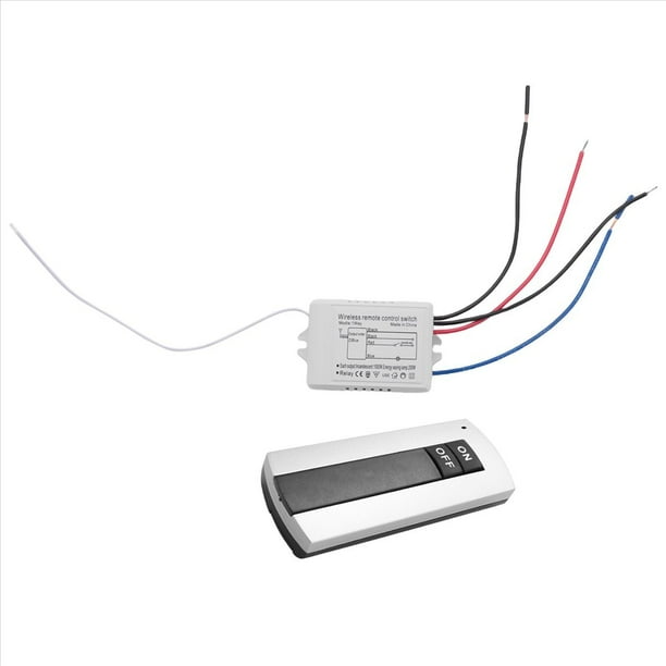 Interruptor de Control Remoto InaláMbrico de 1 VíA ON/OFF 220V Interruptor de Control Remoto Digital para LáMpara y Luz HT035