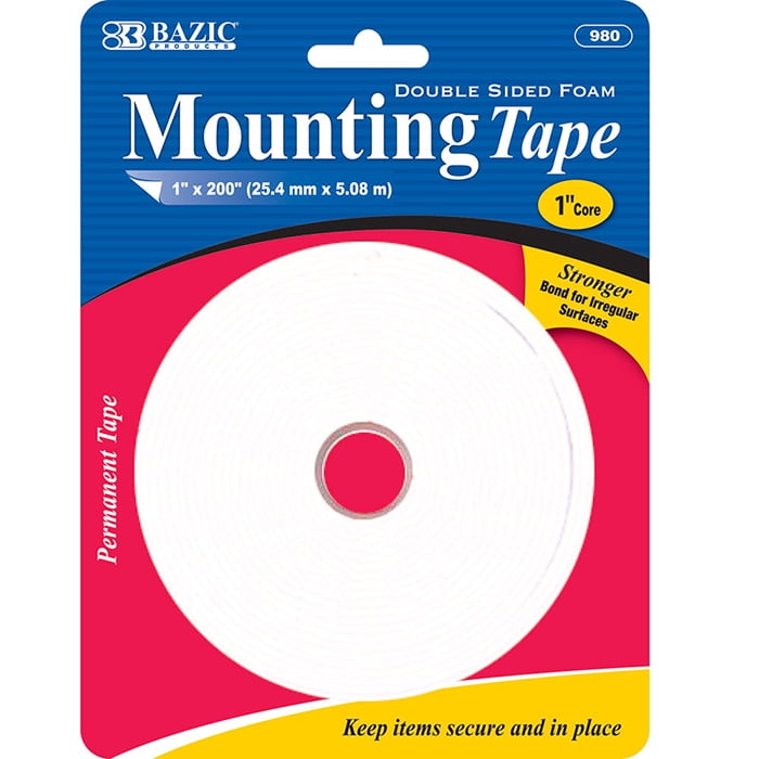 Bazic 1 X 0 Double Sided Foam Mounting Tape Case Of 24 Walmart Com Walmart Com
