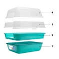 thumbnail image 3 of Petfamily Extra Large Cat Litter Box, Color Teal, Jumbo Hooded, 21.50 x 17.90 x 17.25 in, 3 of 8