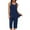 Dark Blue, variant on yievot Lounge Sets for Women Sleeveless Tank Tops and Capri Pants Loose Pajama Set Loungewear Sleepwear