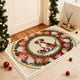 thumbnail image 2 of Felpudo navideño con decoración navideña para puerta de entrada, alfombra navideña bordada para baño, diseño de flor de Pascua y perros, alfombra de entrada rústica, felpudo navideño de bienvenida., 2 of 5