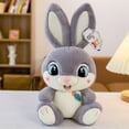 thumbnail image 2 of 13.8 Inch Pink Bunny Plush Toy with Long Ears, Soft Cartoon Rabbit Stuffed Animal for Bed Decor, Lightweight Accompany Doll for Friends, 2 of 8