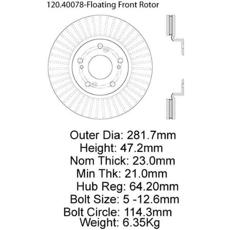 CENTRIC PARTS - BRAKE ROTOR