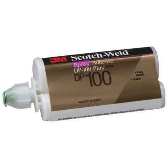 Scotch-Weld™ Two-Part Epoxy Adhesives, DP100 Plus, 1.7 oz, Dou-Pak, Clear