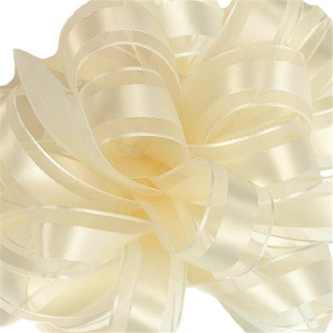 offray garbo satin and sheer craft ribbon, 5/8-inch wide by 100-yard spool,  ivory - Walmart.com