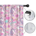 thumbnail image 4 of Blackout Kids Curtains,Pink Unicorns Flamingos Pattern Childrens Insulated Curtains Set Of 2,Bedroom Essentials,Toddler Room Decor 42"x54", 4 of 5