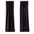 thumbnail image 5 of 3S Brother's Solid Luxury Matte Velvet Soft Curtains Set of 2 Panels Hanging Back Tap & Rod Pocket Home Décor Bedroom Kitchen Office Windows Room Darkering ( Eggplant-52"x108"), 5 of 6