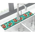thumbnail image 3 of Kitchen Sink Splash Guard Faucet Mat -1 PC Super Absorbent Fast Drying Mat Sink Gadgets-Splash Guard Behind Faucet Drip Catcher for Kitchen, Bathroom,Sink Mat, Dish Drying Mat, Bathroom(23.5" X 5.5" ), 3 of 4