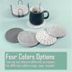 thumbnail image 2 of 8 Pcs Drink Coasters With Holder, 4 Colors Absorbent Coasters, 2 of 5