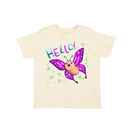 

Inktastic Cute Butterfly Says Hello Gift Toddler Boy or Toddler Girl T-Shirt