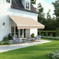 thumbnail image 2 of GVN Retractable Awning,Outdoor Sun Shade,98.4"D x 117"W x 59"H Retractable Awning Khaki, 2 of 10