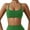Green, variant on Sports Bra Bralette for Women Triangle Cups Removable Padded Wire Free Pull On Closure,Green L