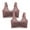 Coffee, variant on Stamzod 2 Pack Womens Bras Plus Size Wireless Comfort Lace Breathable Bra Bralette Underwear