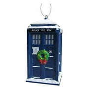 Kurt Adler (DW1162) Doctor Who Tardis with Wreath & Light Effect Ornament