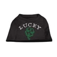 thumbnail image 3 of Pet Dog  Cat Shirt Rhinestone, "Four Leaf Clover Outline", 3 of 11