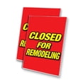 thumbnail image 1 of Closed For Remodeling (24" X 36") 4mm Corrugated Plastic Panel, Graphics Applied To 1 Side (Pk of 2), 1 of 4
