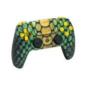 Custom Controllerzz Custom Wireless Controller Compatible with PS5 - Multiple Designs Available (Viper Grid & Gold Chrome Inserts)