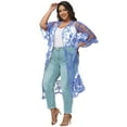 thumbnail image 4 of Women's Plus Size Kimono Floral Lace Cardigan Beach Cover Up Swimsuit, 4 of 7