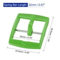 thumbnail image 2 of Uxcell Watch Strap Clasp Replacement Plastic Buckle for 20mm Width Watch Bands Green 2 Pack, 2 of 5
