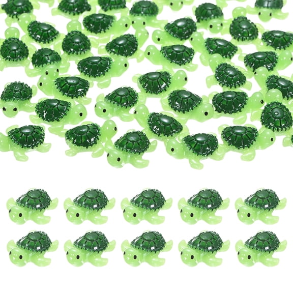 Uxcell 60-Pack Mini Resin Turtles, 0.79inch/2cm Miniature Sea Turtle Figurines [Green]