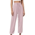 thumbnail image 1 of Vaqueros cargo de cintura media para mujer: pantalones vaqueros elásticos de pierna ancha con bolsillos, tallas pequeñas, tejido suave, ideales para primavera/verano., 1 of 4