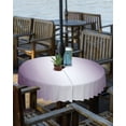 thumbnail image 2 of nqOlkjepod Dark Purple Ombre Outdoor Tablecloth with Umbrella Hole & Zipper, Purple White Gradient Modern Abstract Art Round Table Cover 60 Inch, Dining Waterproof Table Cloth Protector for Patio, 2 of 7