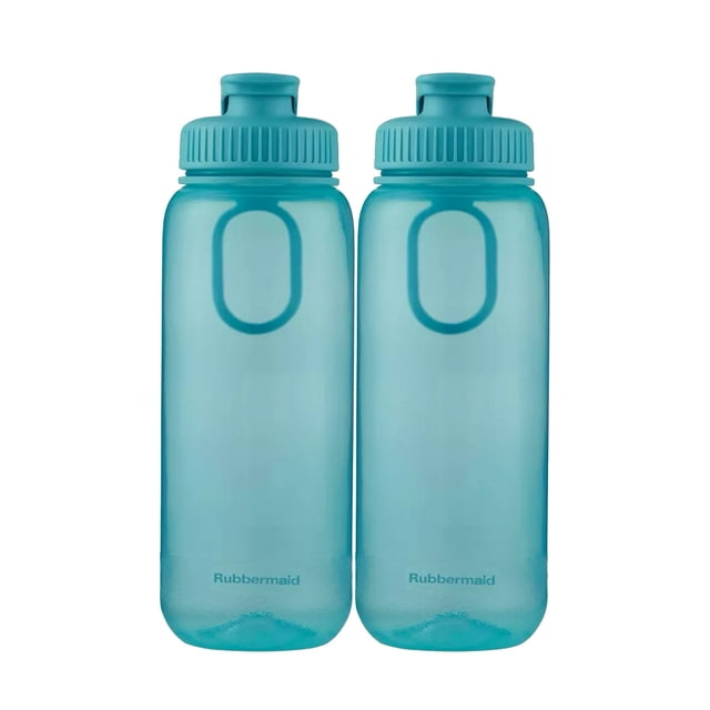 Rubbermaid Essentials 32oz Blue Plastic Water Bottle with Chug and Sip
