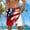 001 Blue, variant on Oplxuo Men's American Flag Swim Trunks USA 4th of July Patriotic Board Shorts Quick Dry Lined Beach Shorts