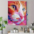 thumbnail image 4 of Qisvanset Orange Cat Impressionist Canvas Print 12x16 Inch Hallway Art, 4 of 8