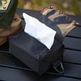 thumbnail image 2 of Caja de pañuelos para acampar al aire libre, cubierta de cocina, oficina, coche, servilleta de viaje, caja de papel Negro Zulema Sostenedor del tejido, 2 of 8
