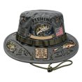 thumbnail image 2 of Unisex Embroidered Fishing Bucket Hat with Wide Brim and Adjustable Windproof Dstring Sun Protection for Men Women 21.6-23.6in, 2 of 6