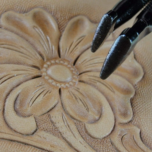 Leather Stamping Tools, Horizontal Lined Thumb Print Stamps, Set of 2 Leather Stamping Tools, Craft Japan Leathercraft Tools