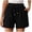 X-533Black, variant on YMNXA Womens Shorts Drawstring Elastic Waisted Solid Color Straight Leg Comfortable Breathable Loose Fit Shorts For Casual Daily Wear,Army Green,L