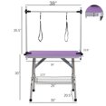 thumbnail image 2 of 36" Folding Dog Pet Grooming Table, Portable Dog Grooming Table with Arm Noose & Mesh Tray, Home Pet Bathing Station with Adjustable Height Arm, 2 of 7