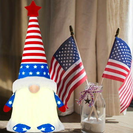 

Cevemin Independence Gnome Doll Patriotic Gnome 4th of July Gnomes Decorations Independence Day Party Decorations Red White Blue Decorations for Home Indoor Table Decor