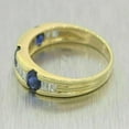 thumbnail image 4 of Oval Cut Blue Sapphire Women's Engagement Wedding Ring 14k Yellow Gold Plated, 4 of 5