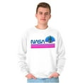 thumbnail image 5 of Vaporwave Aesthetic NASA Worm Logo Sweatshirt for Men or Women Brisco Brands X, 5 of 6