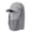 Gray, variant on Men's Sun Protection Hat UPF 50+ Detachable Face Neck Cover Quick Dry Solid Color Fishing Hiking Outdoor Hat