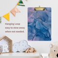 thumbnail image 6 of FMSHPON Gray Marble Purple Ink Modern Fluid Art Clipboard Hardboard Wood Nursing Clip Board and Pull for Standard A4 Letter 13x9 inches, 6 of 7
