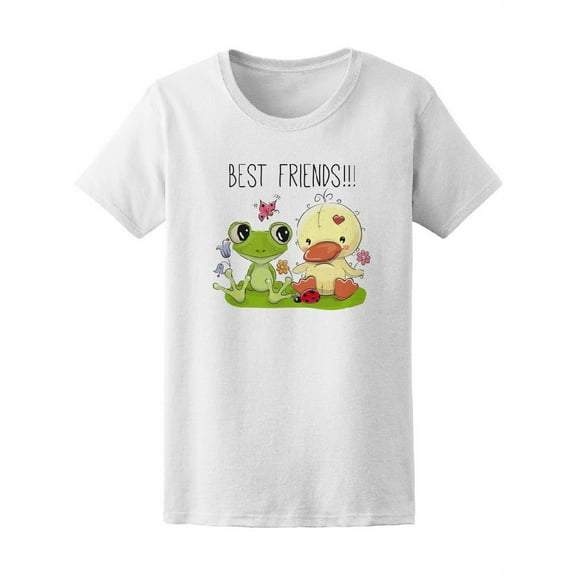 Frog Duck Best Friends T-Shirt Women -Image by Shutterstock, Female Large