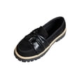 thumbnail image 1 of Mujeres Zapatos Negros Estilo Nudo Torcido Mochilas con Suela Dentada, Zapatos Casuales de las Mujeres Más Tamaño Primavera Verano Cómodo Deslizamiento En, 1 of 9