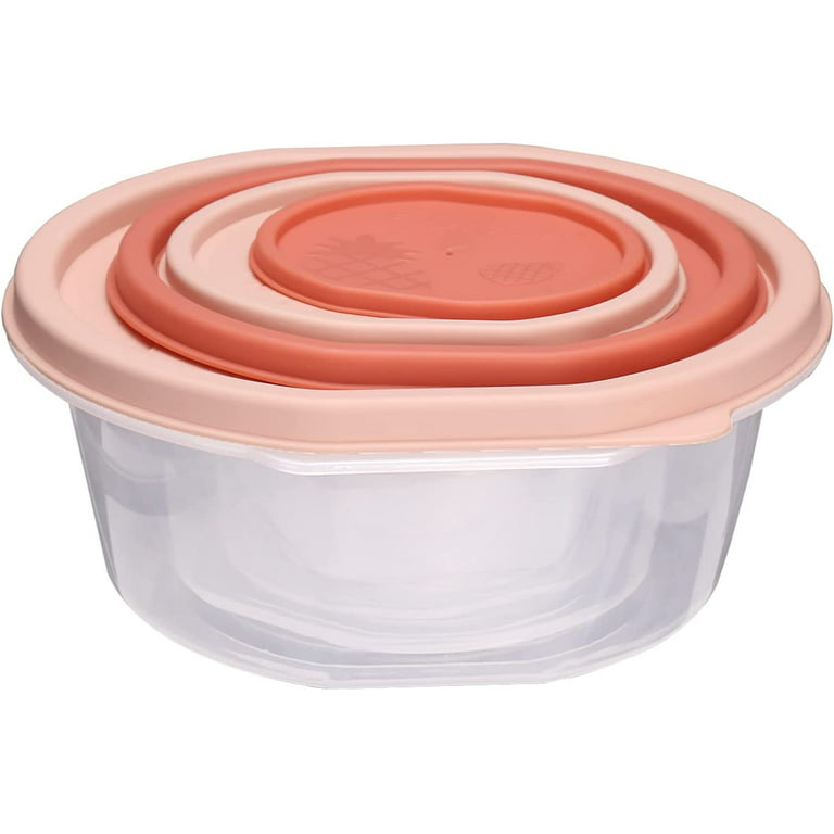 Food Storage Containers with Lids - Plastic Serving Bowls - BPA Free  Stackable Storage Containers for Kitchen - Green Leftover Salad Bowls -  Nesting Microwave Safe Container Set 
