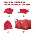 thumbnail image 4 of Pop Up Insulated Ice Fishing Tent for 4-6 People, Portable Ice Fishing Shelter with Air Vents, Window & Door, 210D Quilted Oxford Fabric, Red, 4 of 7