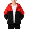 thumbnail image 5 of Atogsazn Kids Girls Full Zip Raincoat Children Casual Windproof Long Sleeve Rain Jacket Lightweight Tops Clothes Red 7-8 Years Fashion, 5 of 9